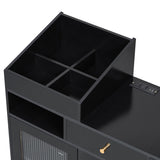 Modern Makeup Vanity Desk Drawers, Cabinet & Charging Port, Space-saving Dressing Table Set N844P285187B