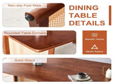 Chinese country retro solid wood table, simple modern imitation rattan table, wooden W1151P154595