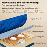 Blue Electric heated pad is equipped with 2 small massagers interior 11743085