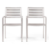 Outdoor Modern Aluminum Dining Chair, Silver 70340.00