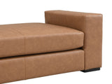 Stylish and Durable Brown Faux Leather Ottoman N769P426918D