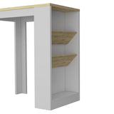 Cecil Kitchen Island, 3-Tier Shelf, Manufactured wood Top B128P148685