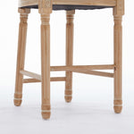 ZUN Solid Wood Bar stools Set of 2 Classic French Country Wooden Barstools with Upholstered Seating W1622P221400