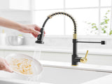 Commercial Kitchen Faucet with Pull Down Sprayer, Single Handle Single Lever Kitchen Sink Faucet W1932P156133