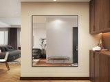 Oversized Bathroom Mirror Wall Mount Mirror,Vertical Horizontal Hanging Aluminum Framed Wall Mirror W708P297635