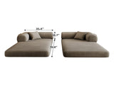 78.8" Compression Sofa,Convertible Floor Sofa Bed-with Pillow Back Support Armrest,Comfy Futon Couch W2824P373431
