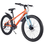 ZUN 24 Inch Bicycles , Fat Tire Mountain Bike for Boys and Girls Age 10 + Years ,Dual-Disc Brake,Shimano W1019P203876