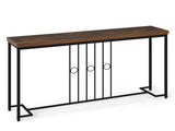 Industrial Sofa Table with Rustic Wood Top, 55" Narrow Console Table 175 LBS Capacity 79220654