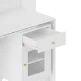 Computer Desk with 90 Degree Rotating Desktop, 43x70 Inch Office Desk with Storage Drawer and 66455576