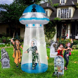 8.8 FT Halloween Inflatable UFO Yard Decoration, Fun Tall Blow up Yard Decor with Built-in LED 25177587
