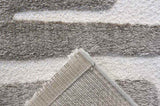 Luna Meara Gray and Ivory Recycled Polyester Area Rug B055P367191