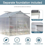 ZUN Polycarbonate Greenhouse,6'x 8' Heavy Duty Walk-in Plant Garden Greenhouse for Backyard/Outdoor 46754551