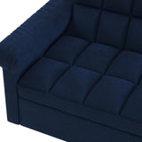 Loveseats Sofa Bed with Pull-out Bed,Adjsutable Back-Blue W487P263843