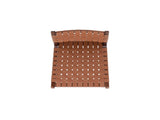 Andre 26" Woven Leather Counter Stool with Back, Pecan Brown Faux Leather B2719P292909