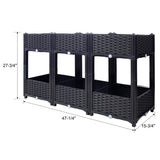 Planter Raised Beds - Elevated Planter Garden Box with Drainage Plug Raised Garden Beds for W465P187532