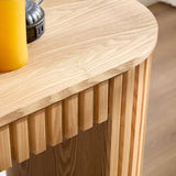 59.05'' Modern Console Table With Drawer for Entryway with Unique Vertical Stripe Design for Living W876P299541