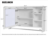 3-in-1 Bathroom Mirror Cabinet, 36-inch Wall Mounted Medicine Cabinet with Adjustable Shelf & Soft N710P358618K
