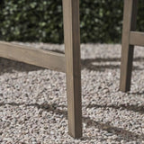 Outdoor Weather Resistant Acacia Wood Adirondack Dining Chairs , Grey Finish 64844.00GRY