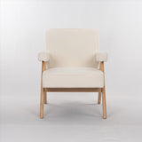 Hengming wooden leg leisure chair with handrails, cushions.uitable for living room, bedroom, study W212P156162