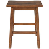 Farmhouse Rustic 2-piece Counter Height Wood Kitchen Dining Stools for Small Places, Walnut 33473961
