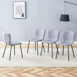 Luxury Minimalist Chairs - A set of 4 high quality dining chairs with black legs. The integral W1151P262796