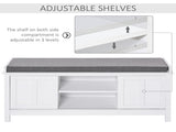 Shoe Bench with Storage Cabinets Brown 70458452
