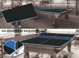 9ft Black Mid-Size Ping Pong Conversion Top Foldable & Portable Table Tennis Table Top for Indoor W1408P442642