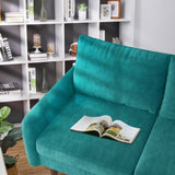 56.3" Velvet Round Arm Apartment Loveseat 77511945
