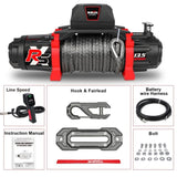 X-BULL Winch-13500 lb. Load Capacity Electric Winch -12V DC Power for Towing Truck Off Road, 2 in 1 W1218101919