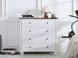 Modern Chest of Drawers, 4 Drawer Dresser, Tall Wood Storage Cabinet for Living Room, Entryway, W1157P307939