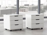 3-Drawer Vertical Filing Cabinet Rolling Wood Mobile File Cabinets Under Desk for Home Office with T3623P493349