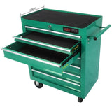 7 DRAWERS MULTIFUNCTIONAL TOOL CART WITH WHEELS-GREEN W1102126231