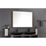 ZUN 48x36 Inch LED Backlit Bathroom Mirror with Metal Frame, Wall Mounted Vanity Mirror with Smart Touch 95902060