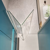 1 3/8" adjustment,universal pivot shower door, with 1/4" tempered glass finish 3072 W2122131060