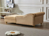 Modern Upholstery Chaise Lounge Chair with Storage Velvet W1097102810