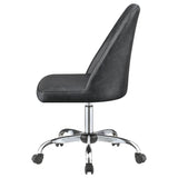 Grey and Chrome Adjustable Desk Chair B062P153789