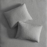 2 Piece Quilt Set Grey Twin/Twin XL B035129037