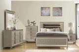 Glamorous Champagne Finish 1pc Chest of 4 Drawers Acrylic Feet Luxury Bedroom Furniture Beveled B011P172674