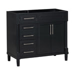 ZUN 36'' Bathroom Vanity without Sink, Freestanding Bathroom Storage Cabinet with 2 Drawers and a WF322109AAB