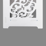 Wood-plastic Board Six Tiers Carved Shoe Rack White B 86980088