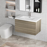 36" Floating Bathroom Vanity with Sink, Modern Wall-Mounted Bathroom Storage Vanity Cabinet with W1573P152699