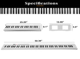 88 Key Folding Piano Semi-Weighted Standard Keyboards Digital Piano with Dual-tube X-Shape Stand 89687259