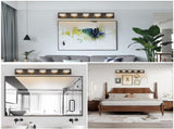 Modern 5-Light LED Vanity Light - Sleek Bathroom Wall Fixture, Iron & Acrylic, Dimmable & W1340P206800