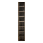 ZUN 8-Tier Media Tower Rack, CD DVD Slim Storage Cabinet with Adjustable Shelves, Tall Narrow Bookcase 28235533