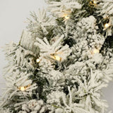 ZUN Pre-lit Xmas Tree Artificial Christmas 4-Piece Set,Garland, Wreath and Set of 2 Entrance Trees X-mas 76004860