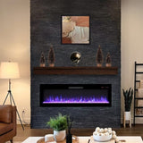 60 Inch Electric Fireplace, Recessed and Wall Mounted Fireplace W1769139419