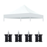 10x10 Canopy Replacement Top for Pop Up Canopy Tent and 4PC Pack Canopy Weight Bag W419P287601