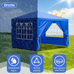 ZUN 10'x10' Gazebo Waterproof Outdoor Canopy Patio Tent Party Tent for Wedding BBQ Cater, Blue 44411827