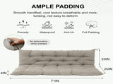Outdoor Swing Cushions 70 Inch, Waterproof 4" Thick Porch Swing Cushion Replacement with Backrest 15335542