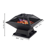 Square Small Fire Pit BBQ Party Portable Fire Pit- Self-Pick Up is not supported-Does not support 29632026